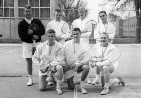 Fred, top left, with his 1965 USD teammates